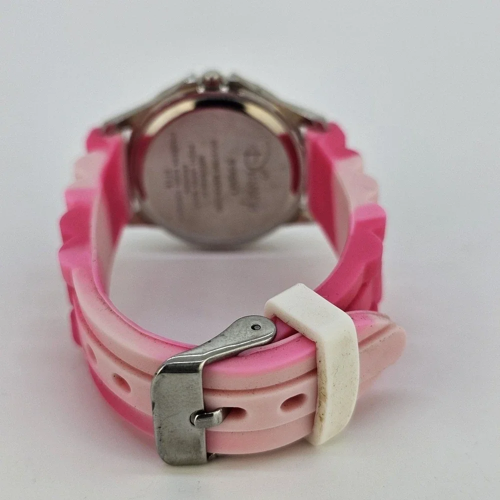 Disney Minnie Mouse Women Watch 32MM‎ Pink Plastic Bands New Battery